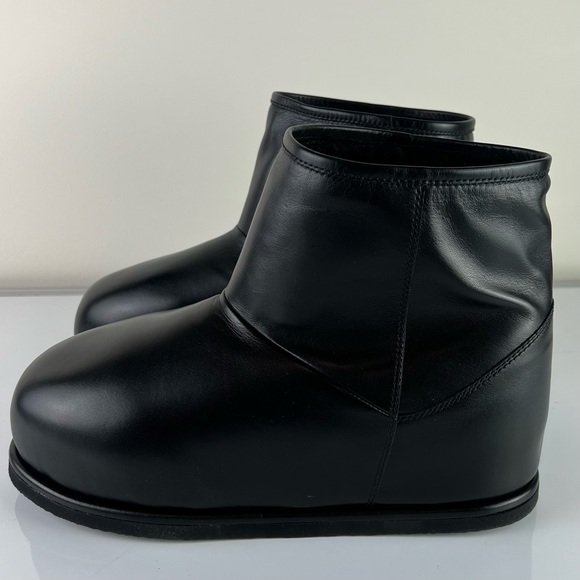 NEW AMINA MUADDI BLACK LEATHER BOOTS - Picture 9 of 16